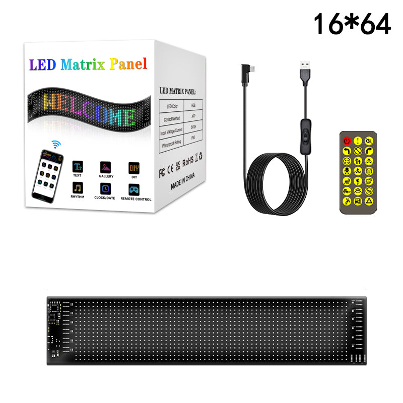 RP937 Car Rear Windshield Flexible LED Screen Display Message Scrolling Sign APP Control RP937 Car Rear Windshield Flexible LED Screen Display Message Scrolling Sign APP Control